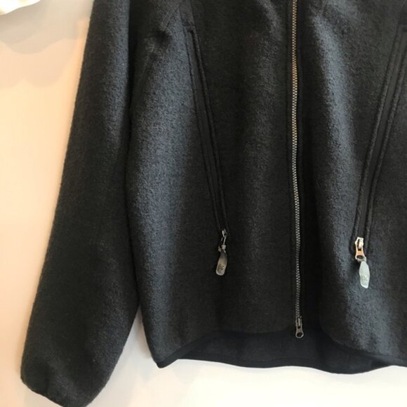 IBEX womens gray wool zip up coat jacket small - Picture 4 of 6